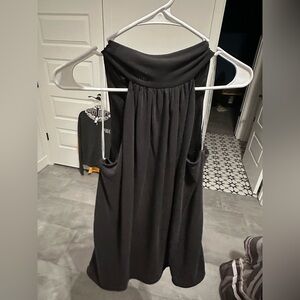 Olia jeezy blend halter tank in faded black